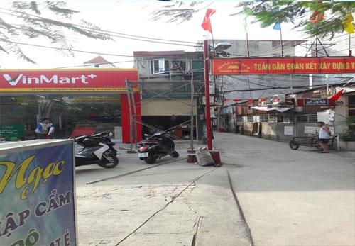 Giặt là Minh tiến khi chưa lắp biển QC